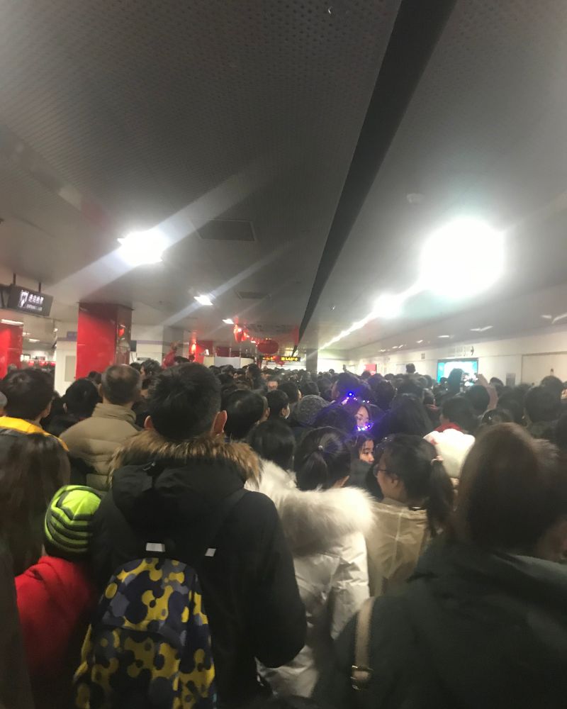 shanghai metro of chinese new year